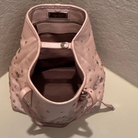 Jimmy Choo Sasha Star Studded Tote Bag Light Pink Silver Grunge Punk Whimsigoth - Picture 10 of 16